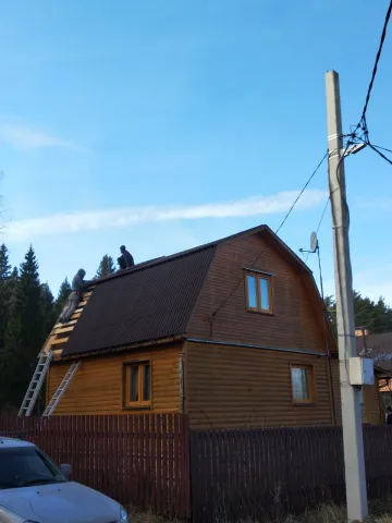 Замена кровли на ондулин. Солнечногорский район, д.Соколово. — фото 2