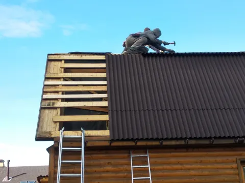 Замена кровли на ондулин. Солнечногорский район, д.Соколово. — фото 5
