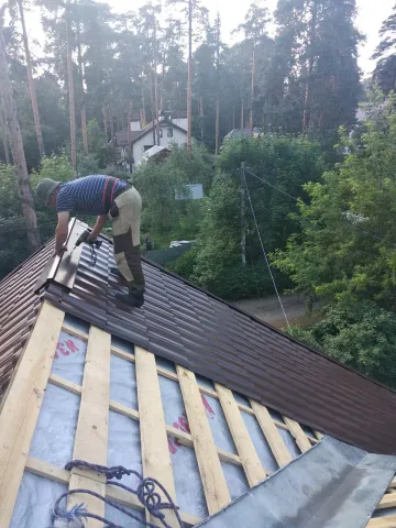 Замена кровли из шифера на металлочерепицу. г.Раменское — фото 6